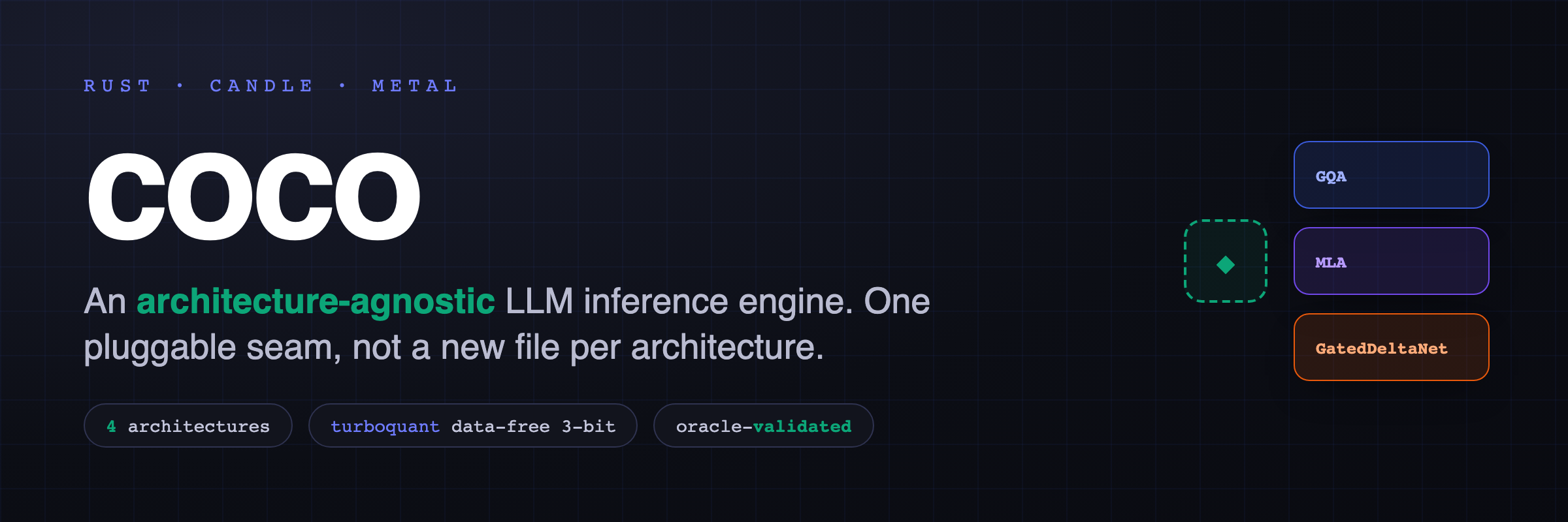 coco — an architecture-agnostic LLM engine in Rust